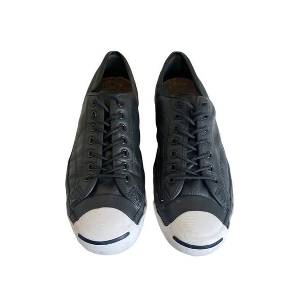 Converse jack Purcell sneakers low top Black Leather Men\'s Sz 11.5 Women\'s Sz 13 main image 7